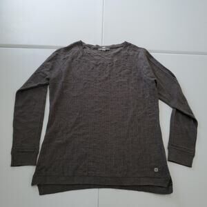 Smartwool Sweater Womens Extra Large Brown Merino Wool Crewneck Textured Knit